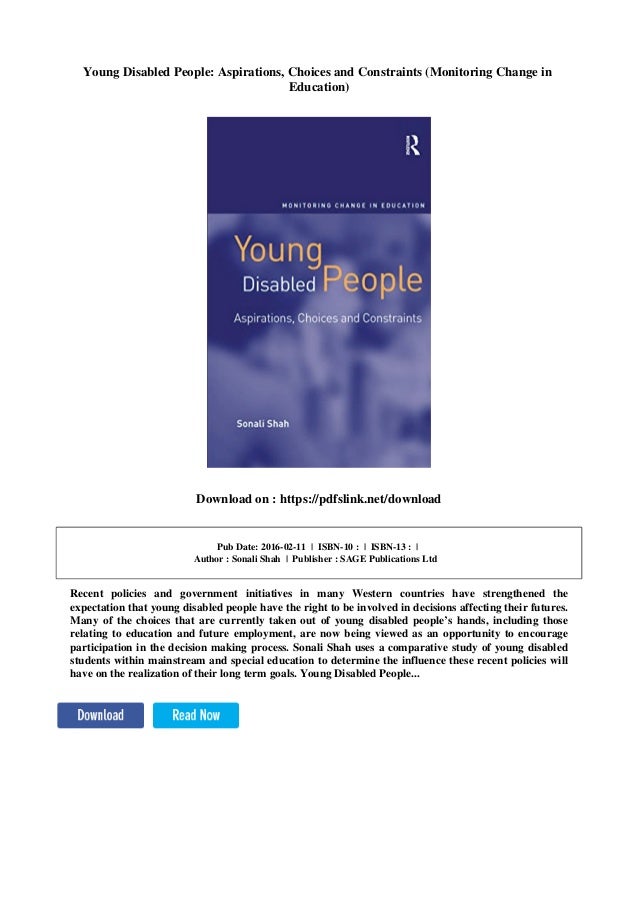 Young Disabled People (Monitoring Change in Education)